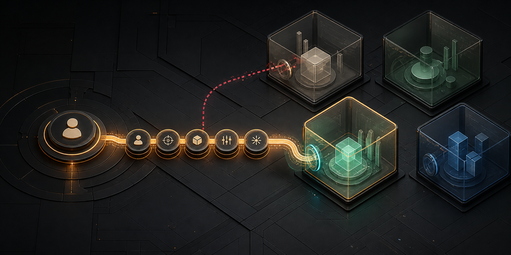 One identity passes through context checks to the active workspace while a plausible wrong path crosses into another isolated workspace
