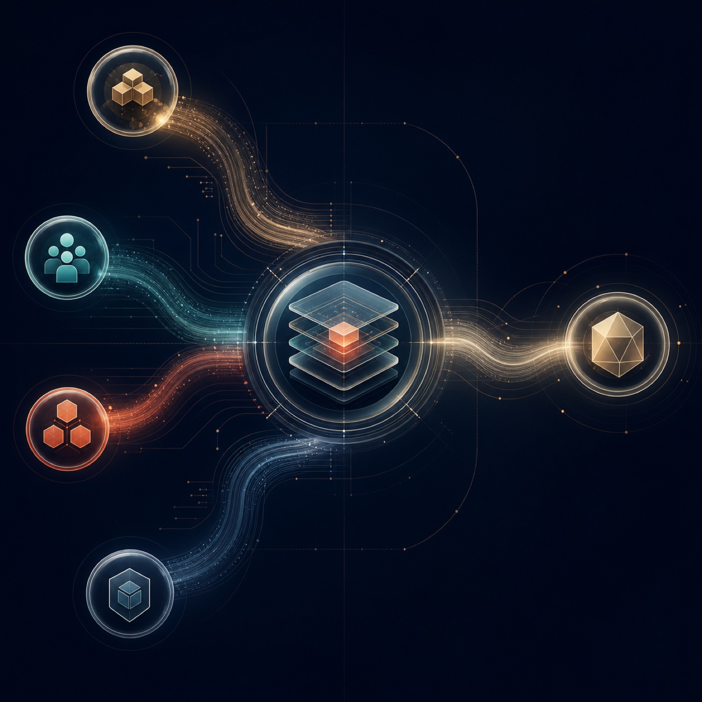 Four role-specific pathways converging into one shared operational system